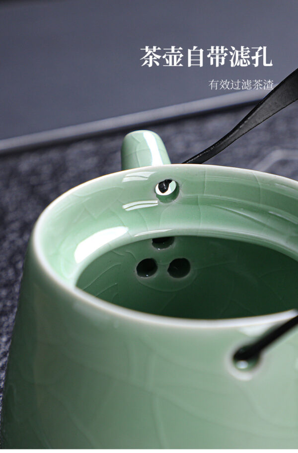 哥窑茶具套装功夫茶高档礼盒伴手礼批发陶瓷茶壶茶杯功夫家用全套 Geyao Tea Set, Kung Fu Tea Premium Gift Box, Souvenir, Wholesale, Ceramic Teapot and Cups, Complete Set for Home Kung Fu Tea Use