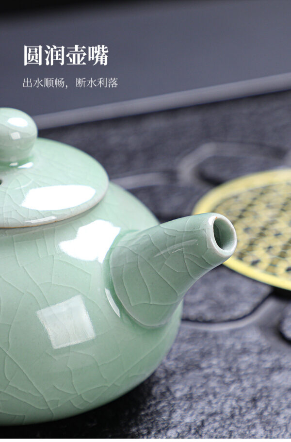 哥窑茶具套装功夫茶高档礼盒伴手礼批发陶瓷茶壶茶杯功夫家用全套 Geyao Tea Set, Kung Fu Tea Premium Gift Box, Souvenir, Wholesale, Ceramic Teapot and Cups, Complete Set for Home Kung Fu Tea Use