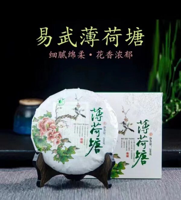 云南七子饼茶 200克薄荷塘生饼 单饼单盒  Yunnan Seven Sons Cake Tea, 200g Bohetang Raw Cake, Single Cake in Single Box