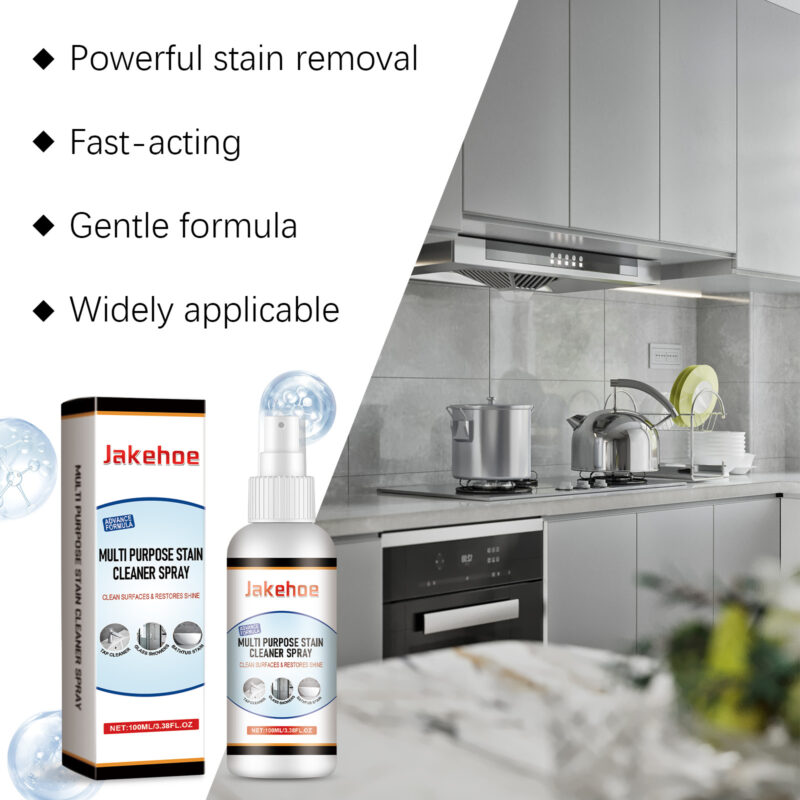 Jakehoe Household Stain Cleaning Spray Kitchen Bathroom Oil Removal Stain Removal Multi-Purpose Stain Cleaning Spray
