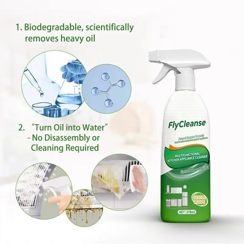 Oil stain remover, stove cleaner, grease remover, kitchen cleaner, range hood cleaner, powerful oil stain remover