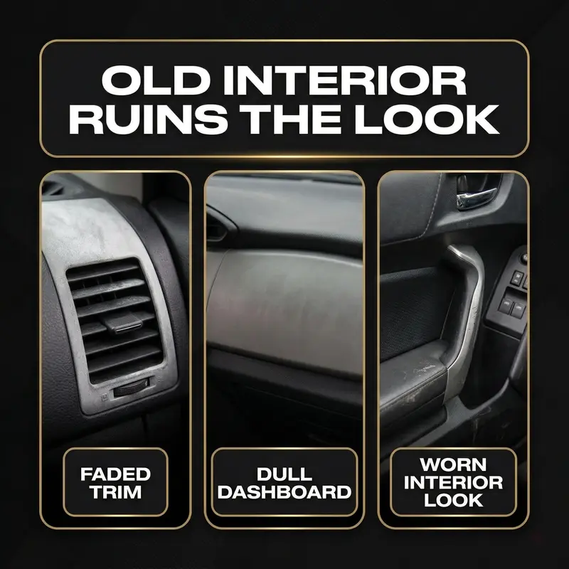 PTZ Interior Cleaner & Protectant – Cleans & Protects Leather, Vinyl, Plastic, Rubber, Glass – 10.1 Fl Oz